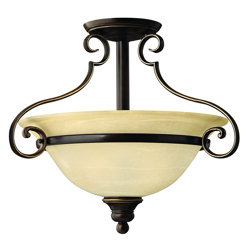 Vanburen Glass Semi Flush Mount