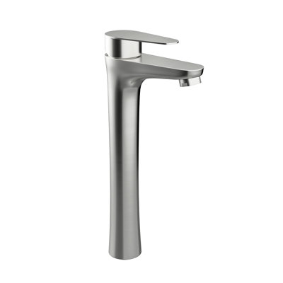 Robinet pour salle de bain à poignée simple en nickel brossé, compatible avec un évier de lavabo à 1 trou, débit d'eau régulier, entretien facile avec finition en nickel à haute résistance à la corrosion pour meuble-lavabo, robinet en céramique et précision