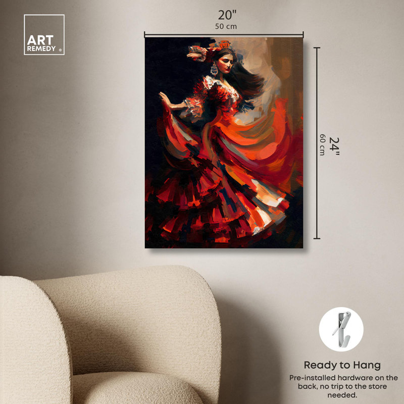 «Dancer II Canvas» par Art Remedy, Toile tendue, H 24 po x l 20 po