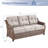 75'' Wide Wicker Outdoor Sofa With Patio Cushions-885525423