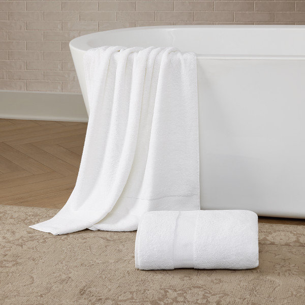Ali 100% Turkish Cotton 2 Piece Bath Sheet, White
