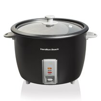 Hamilton Beach Digital Electric Food Steamer & Rice Cooker for Quick,  Healthy Cooking with Stackable Three-Tier Bowls for Vegetables and Seafood,  8.25