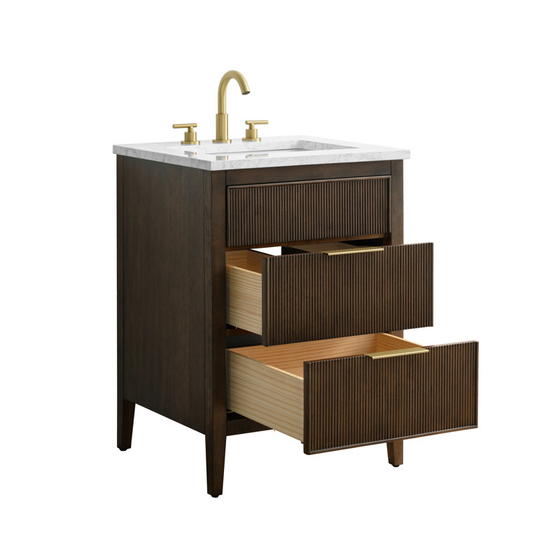 Emma 24" W Single Vanity, Chestnut Brown