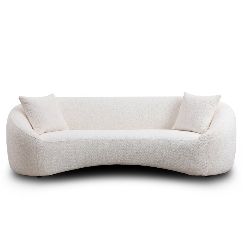 Canapé minimaliste incurvé pour divers espaces, ultra-confortable et élégant