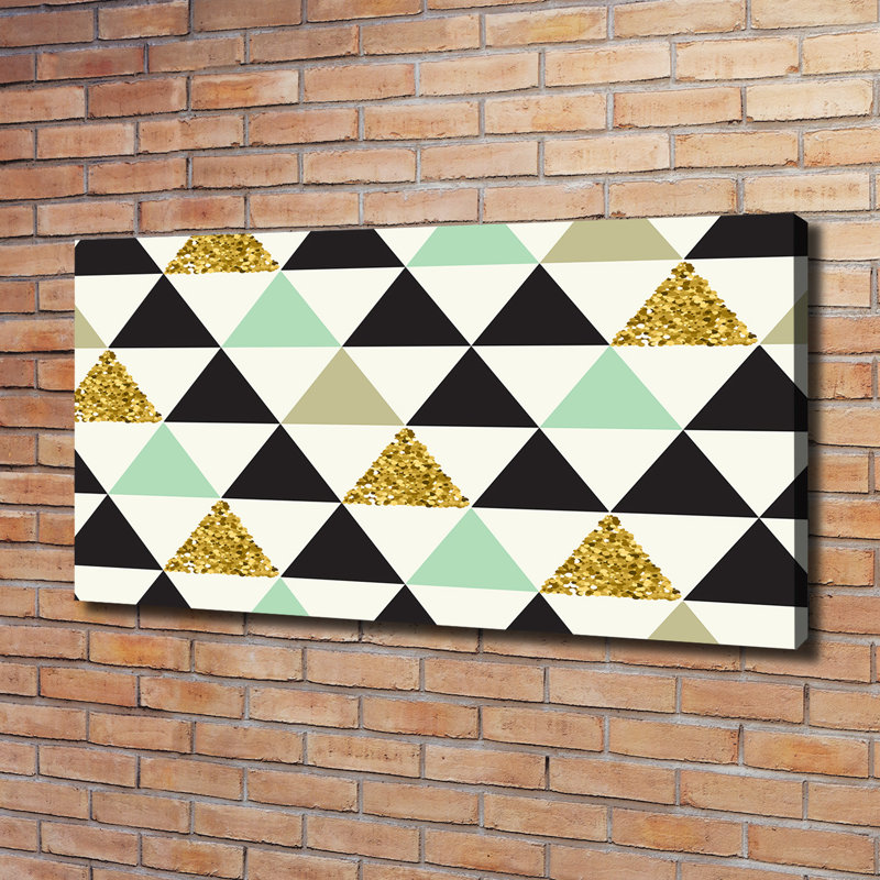 Colorful Triangles - Wrapped Canvas Print, 60cm H x 120cm W