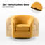 Fauteuil demi-tonneau en velours Holden-2048154366