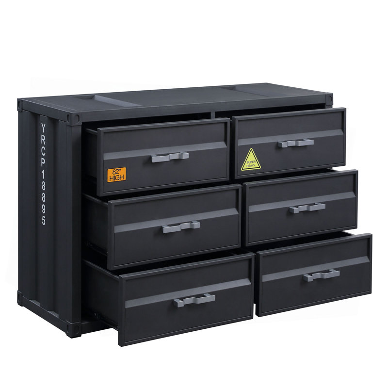 Cargo Gunmetal Finish Dresser