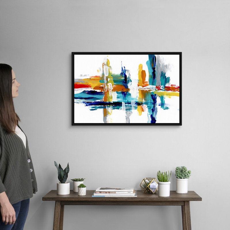 Captive Color III - reproduction d'art sur toile, Cadre flottant noir, H 21,7 po x l 31,7 po x P 1,75 po