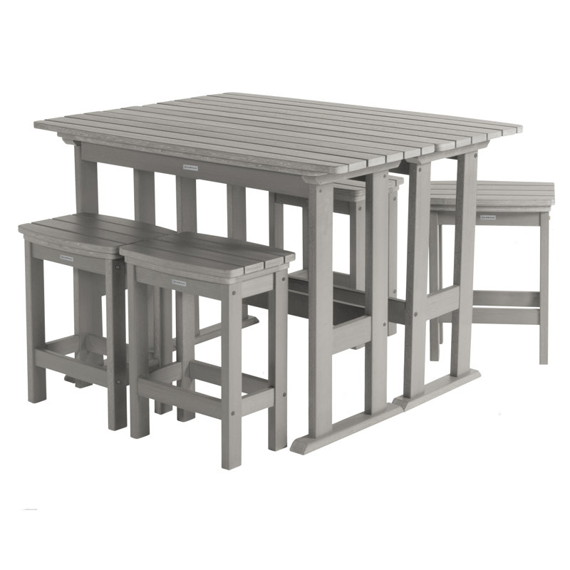 Arbnora 6 Piece Counter Height Dining Set, Habor Gray