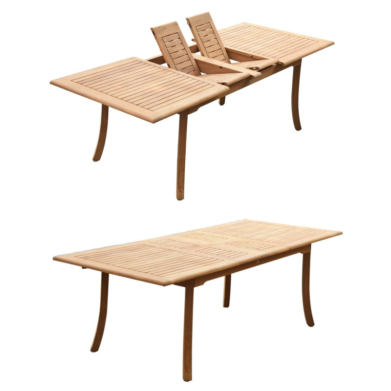Loehr Outdoor 11 - Piece Teak Dining Set, 29.5" H x 82" L x 42.5" W, 10