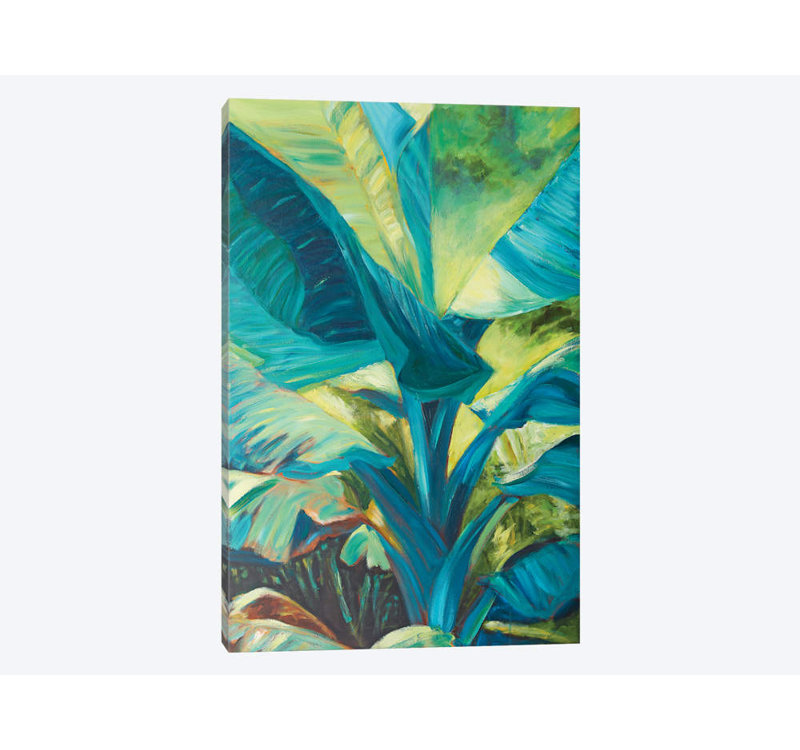 « green banana duo i », impression sur toile, H 18 po x l 12 po x P 1,5 po, Toile tendue, Pas de tapis