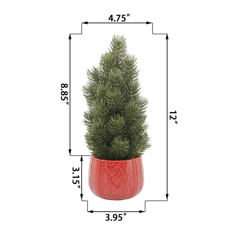 12 Artificial Cedar Plant in Pot The Holiday Aisle