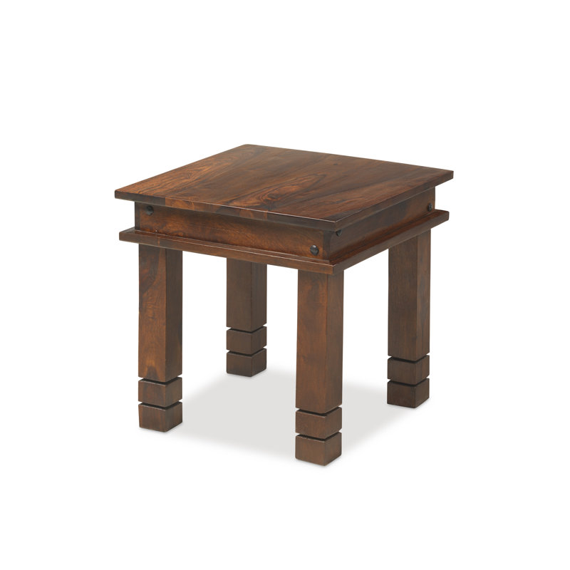 Jali Indian Solid Wood Four Leg Coffee Table, 46 cm H x 45 cm W x 45 cm D