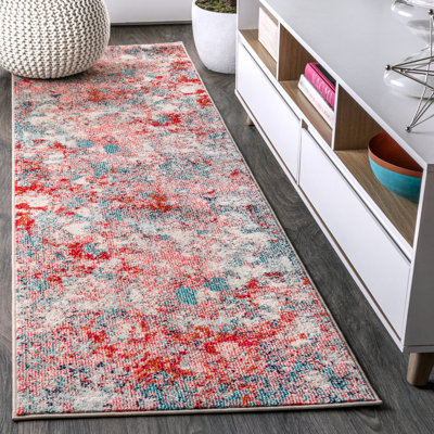 Tapis bleu / rouge Lasley Contemporary