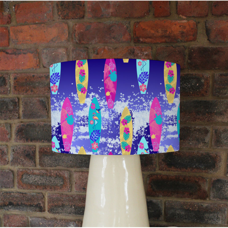 Cotton Drum Lamp Shade ( Uno ), 22cm H x 25cm W x 25cm D