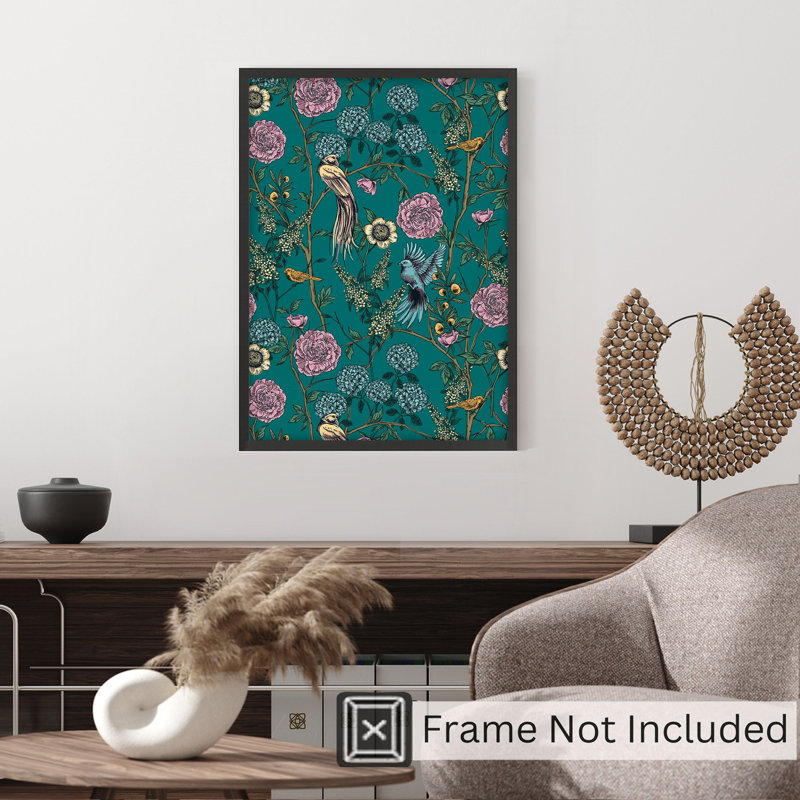 Floral Floral Elegance, reproduction d'art moderne sans cadre, H 14 po x l 11 po