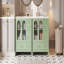 Armoire de salle de bain 72 po avec portes texturées gaufrées, grand meuble-lavabo avec huit tiroirs, quatre portes à fermeture en douceur et comptoir double