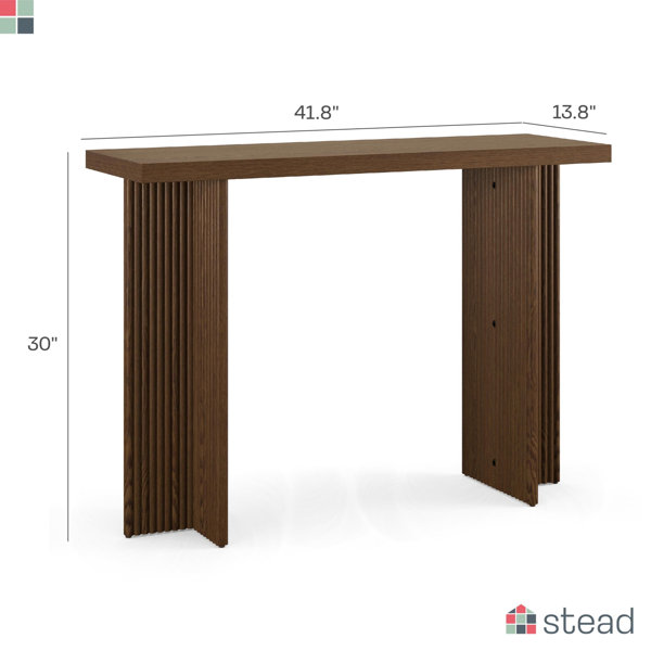 Pebble & Crane Stead Fluted Console Table, Small Modern Entryway Table ...