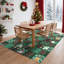 Tapis de Noël lavable - Tapis antidérapant, doux, à poils courts, résistant aux taches pour le couloir, la lessive et la cuisine (rouge)-1774393480