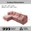 Canapé modulaire de 105 pouces avec revêtement en chenille, conception en forme de L avec repose-pieds pour un confort ultime et une disposition flexible.-128896120