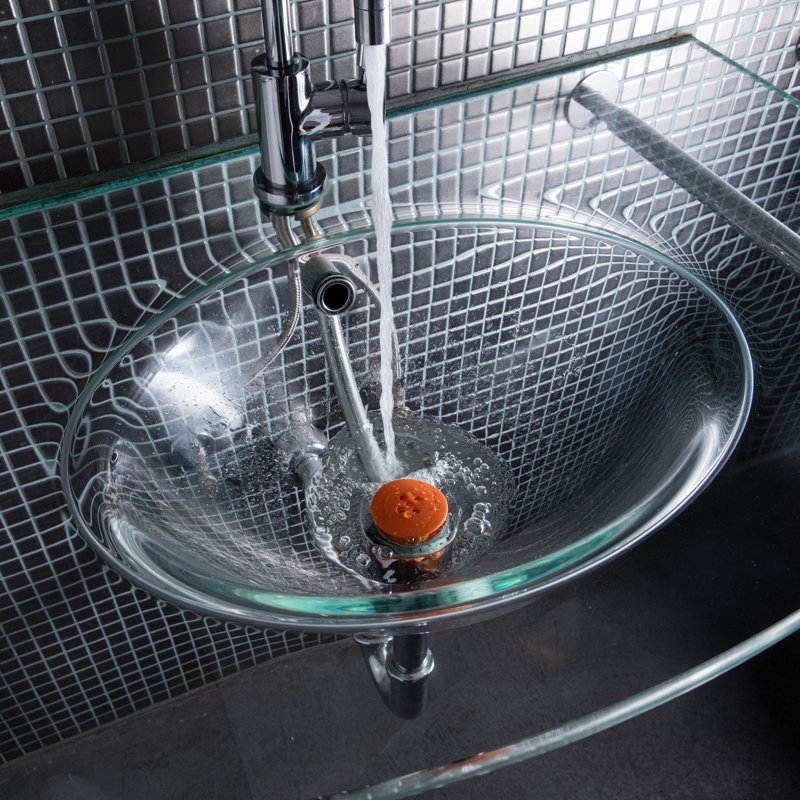 Drain de lavabo de salle de bain organique à filtre de panier, Orange