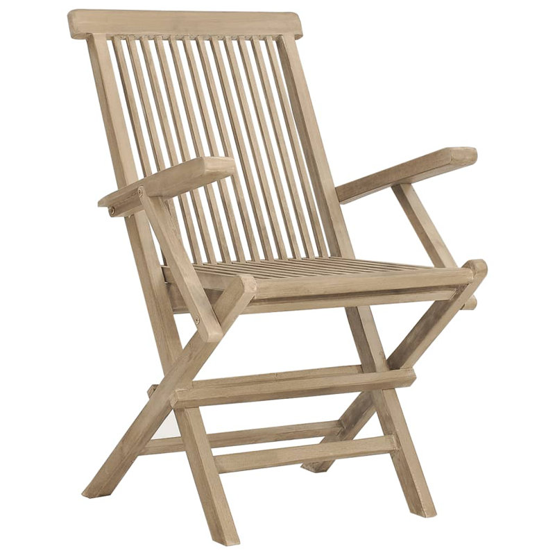 Chaise de patio pliante en teck, 8