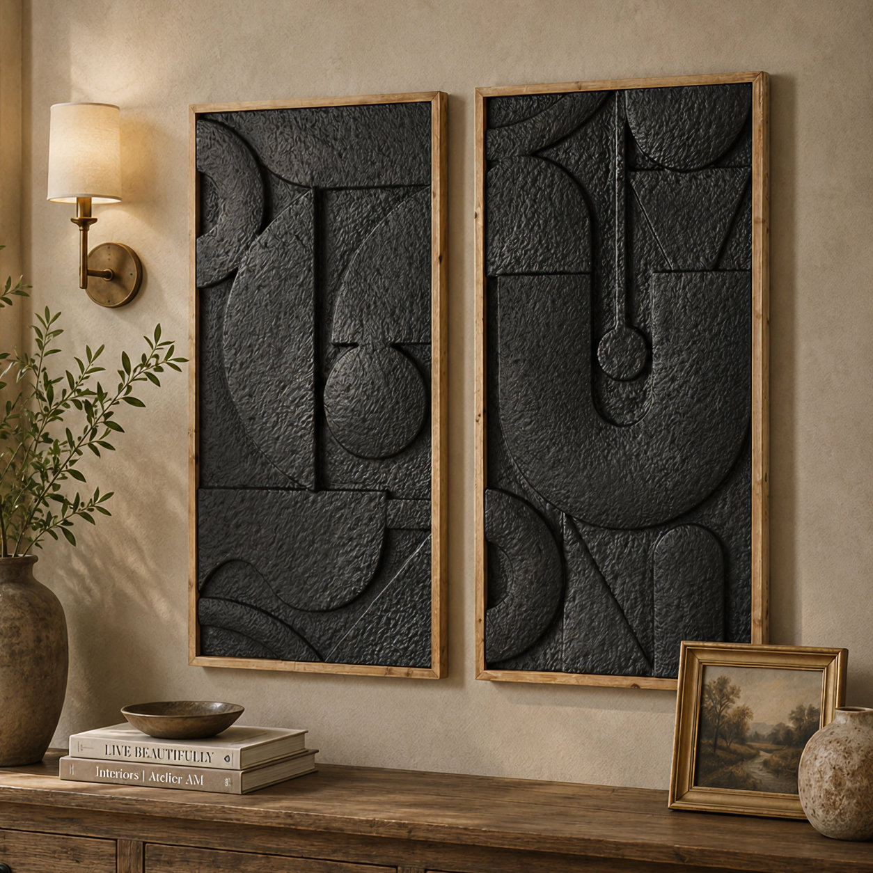 Metal Geometric Dimensional Wall Art