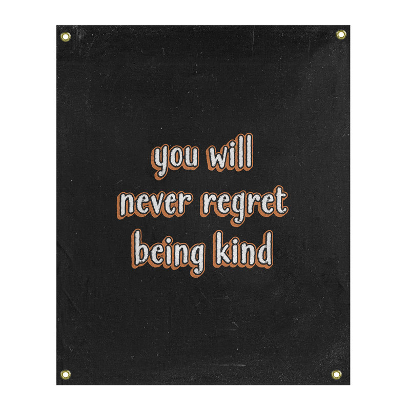 Tapisserie tableau noir en polyester quote quot, H 36 po x l 26 po, Orange