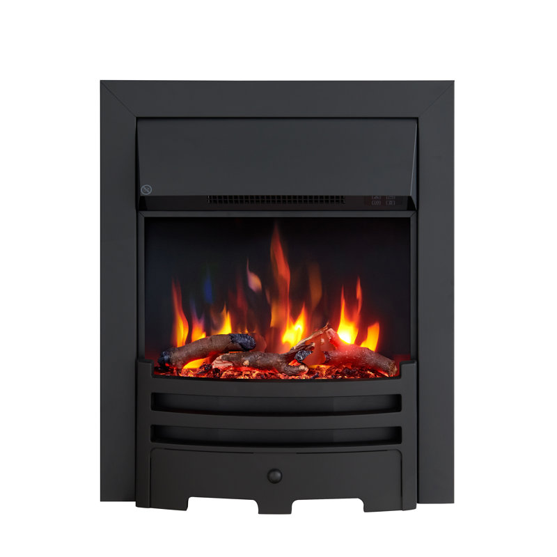 BAUHAUS FLAMEKO 23.3cm W Electric Fireplace Insert, Black