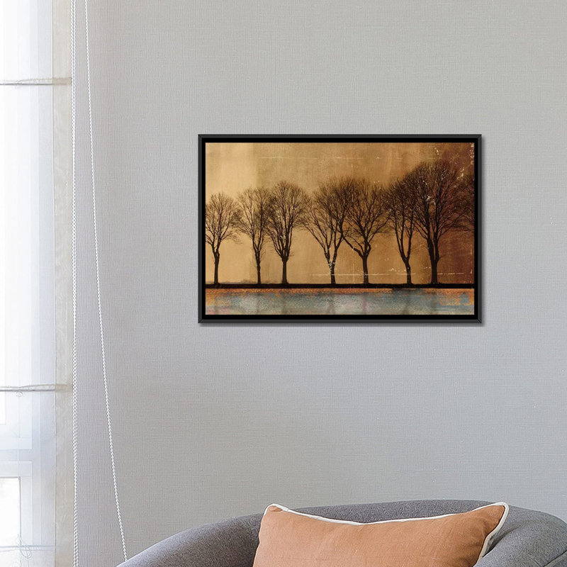 " In A Row " by PI Studio, 18" H x 26" W x 1.5" D, Black Framed Canvas, No Mat