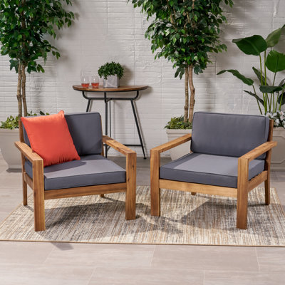 Chaise d'extérieur avec coussins Aylie