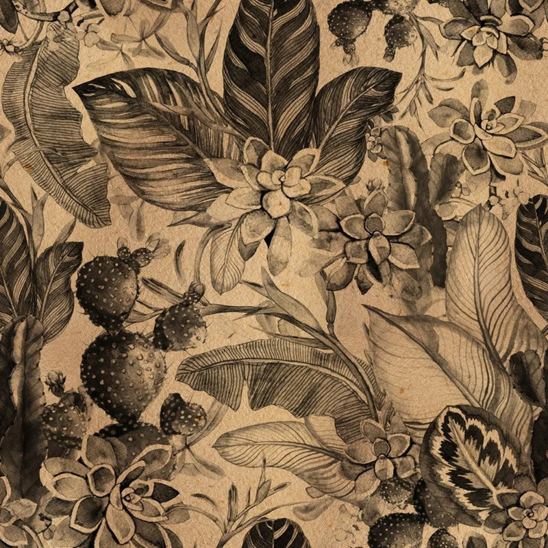 Desert Botanical Sketch, 138" L x 106" W