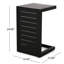 Table d'appoint moderne avec support en aluminium noir mat moderne