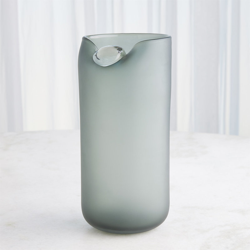 Poise Vase, 12.75" H x 5.75" W x 5.75" D, Gray
