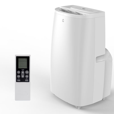 Climatiseur portatif 3 en 1 de 14 000 BTU, refroidit jusqu'à 750 pieds carrés, modes de déshumidification et de ventilateur intégrés, minuterie 24H, télécommande incluse pour une utilisation dans la chambre à coucher
