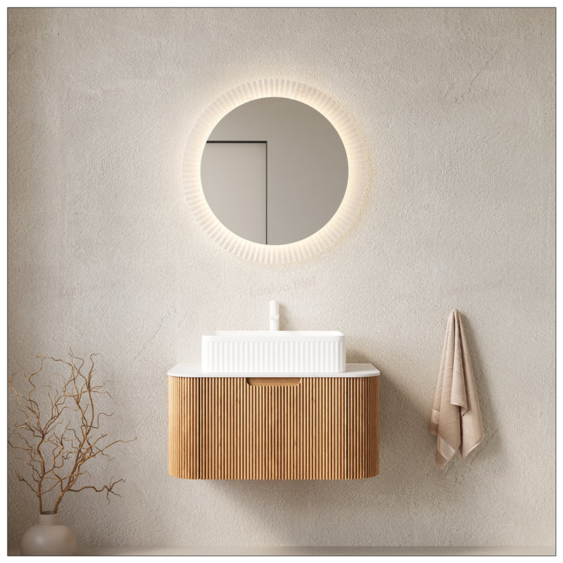 Ensemble de meuble-lavabo 30 po, 30", Blanc, Naturel