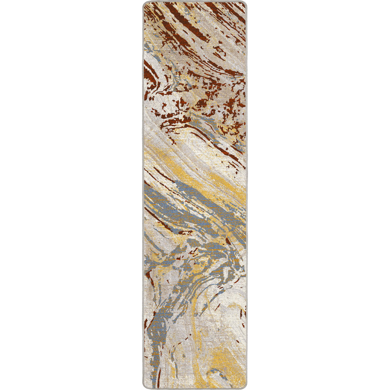 Abstract Indoor Rug, Rectangle 2'8" x 3'11"