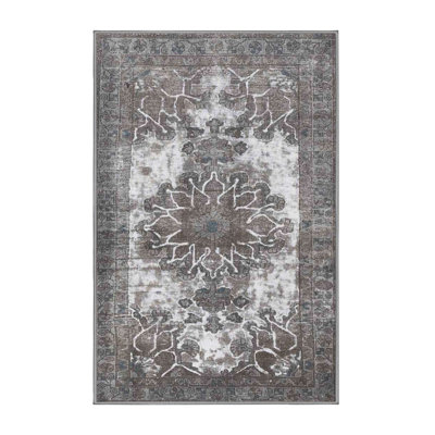 Tapis traditionnel noir / bleu Akshay