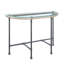 Table de canapé moderne avec plateau en verre et structure en métal robuste