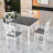 5-Piece Dining Table Set with Compact Table and 4 Upholstered Chairs for Small Spaces