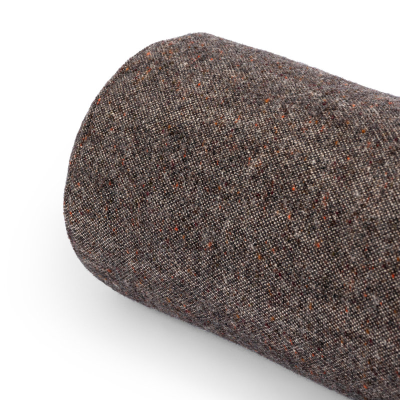 Stonewash Linen Bolster Pillow-Hasselt Ebony-20"x8", Hasselt Ebony