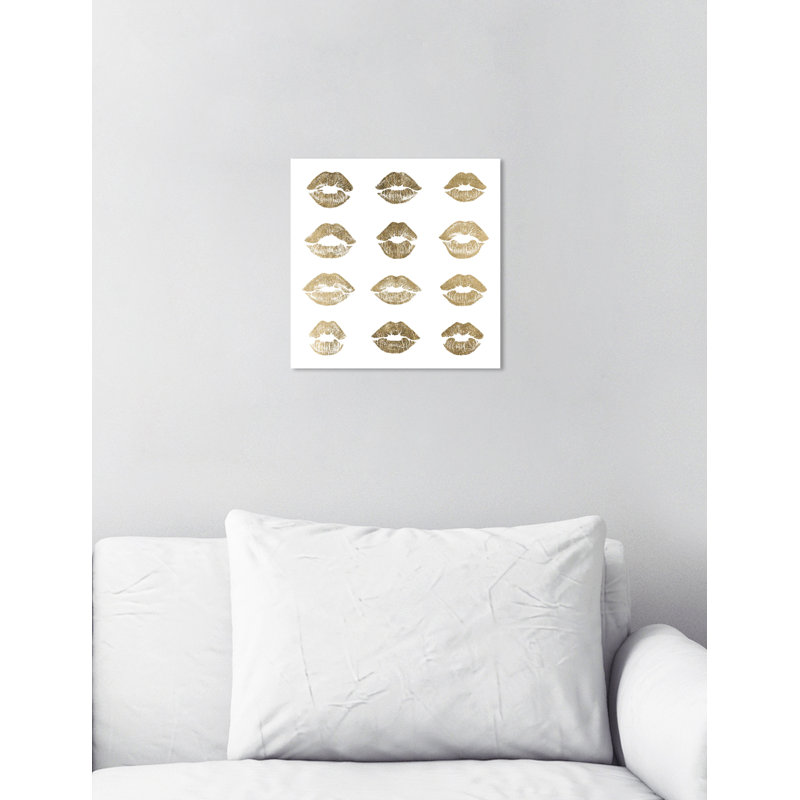 24k Kisses - Floater Frame, impression sur toile, H 12 po x l 12 po