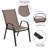 Elgin 5-Piece Rippled Glass Outdoor Patio Table Set with 4 Chairs by Flash Furniture-1609183238