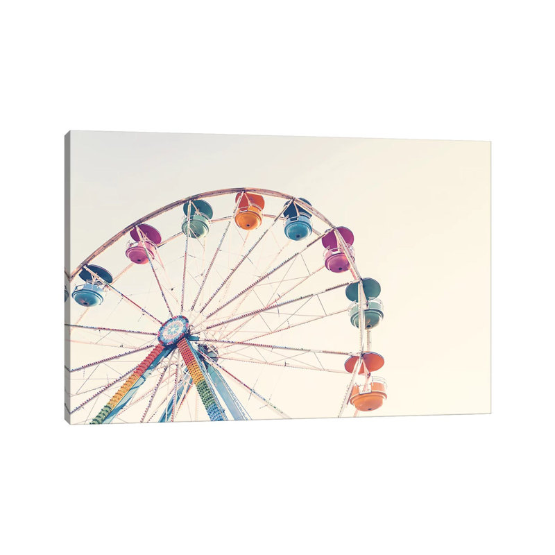 Grande roue par Sissi & Seb - reproduction de photo, H 8 po x l 12 po x P 0,75 po, Toile tendue, Pas de tapis