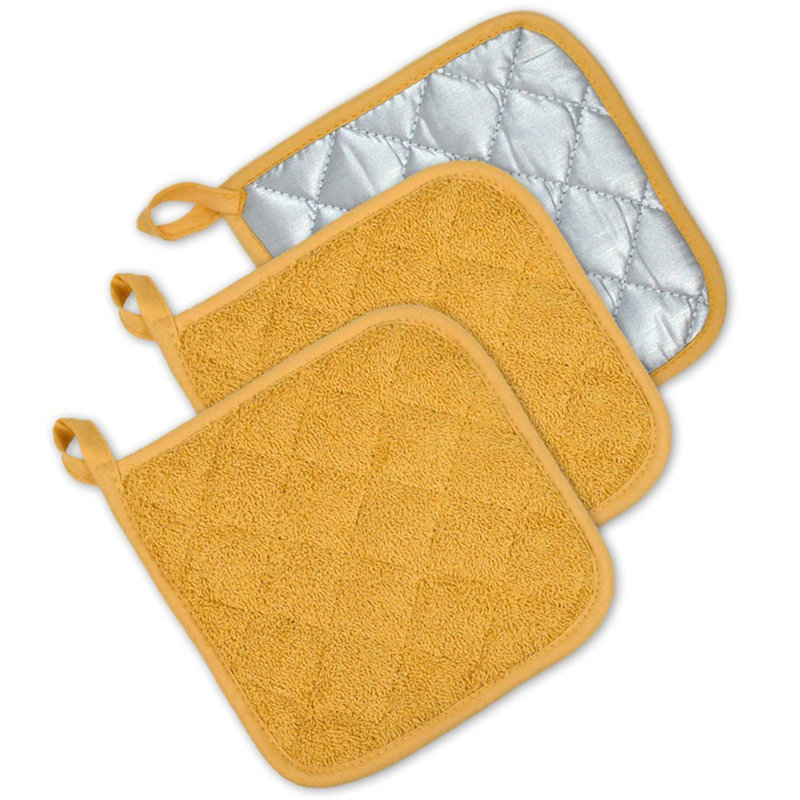 Ensemble de porte-casseroles 3 pièces Damontray, Moutarde