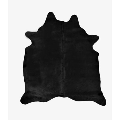 Cowhide Area Rug in Black