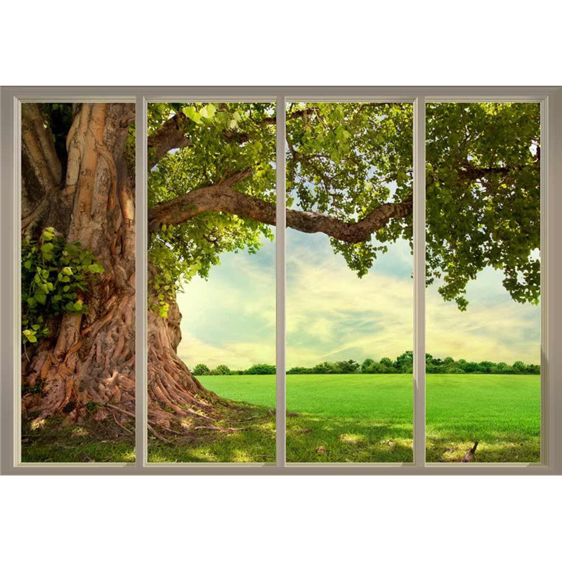 Old Tree And Meadow, 66" L x 96" W