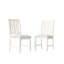 Ensemble de 4 chaises de salle à manger de style ferme avec structure en bois d'hévéa et revêtement rembourré-473827306