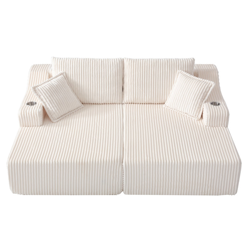 Chaise longue surdimensionnée de 83 po, White