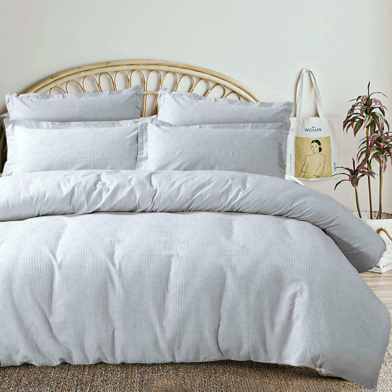 Fidenzio White 100% Cotton 180 TC 3 Piece Duvet Cover Set